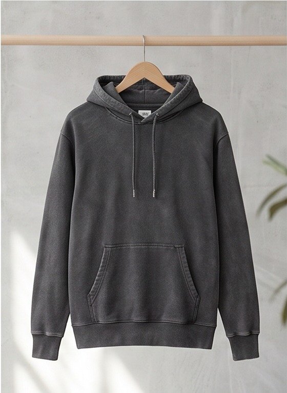 Hoodie Washed Grey